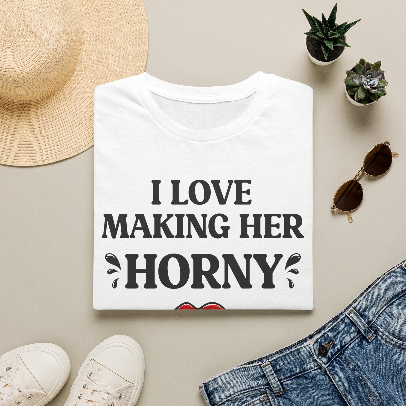 I Love Making Her Horny | Matching Couples Tee (He Wears)