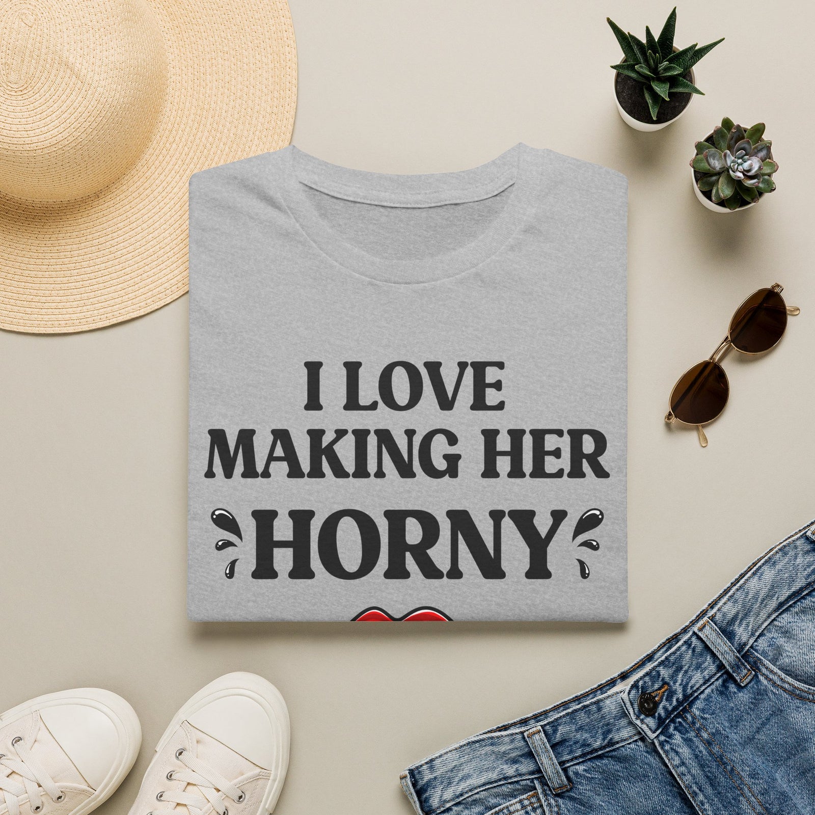 I Love Making Her Horny | Matching Couples Tee (He Wears)