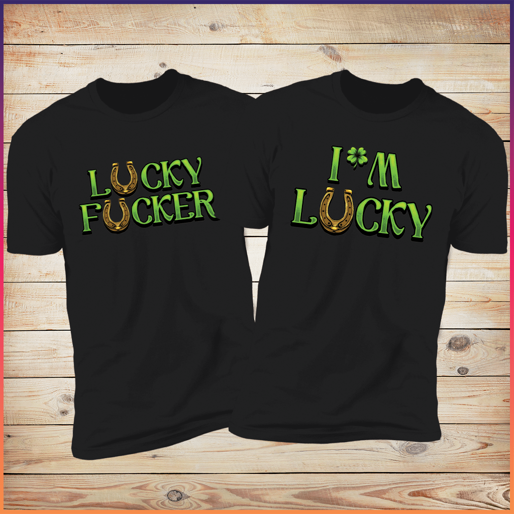 I’m Lucky & Lucky F Couples Black Deluxe Tee Bundle