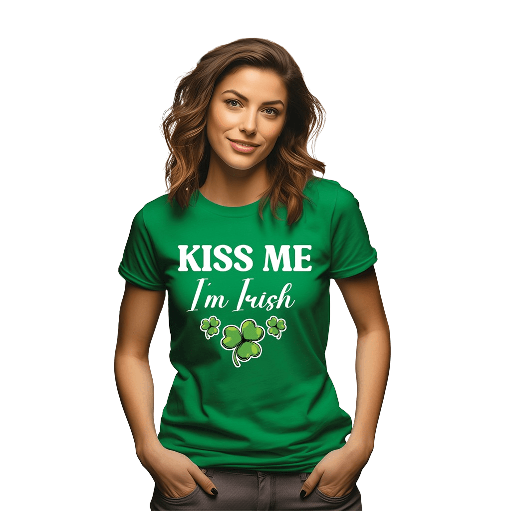 Kiss Me I'm Irish & Don't Kiss Her Couples Drinking Shirts