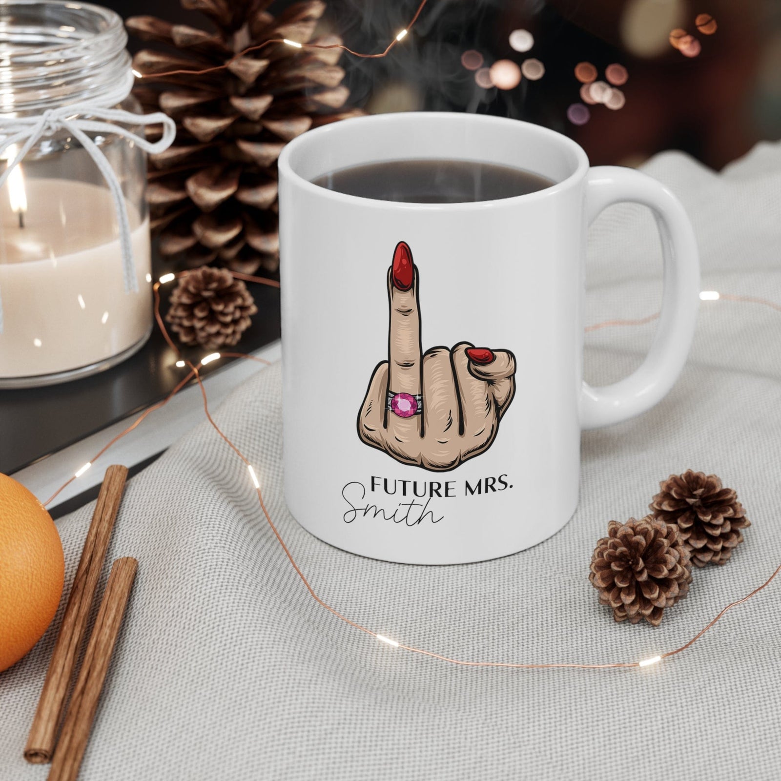 Personalized Engagement Mug Ceramic Mug 11oz