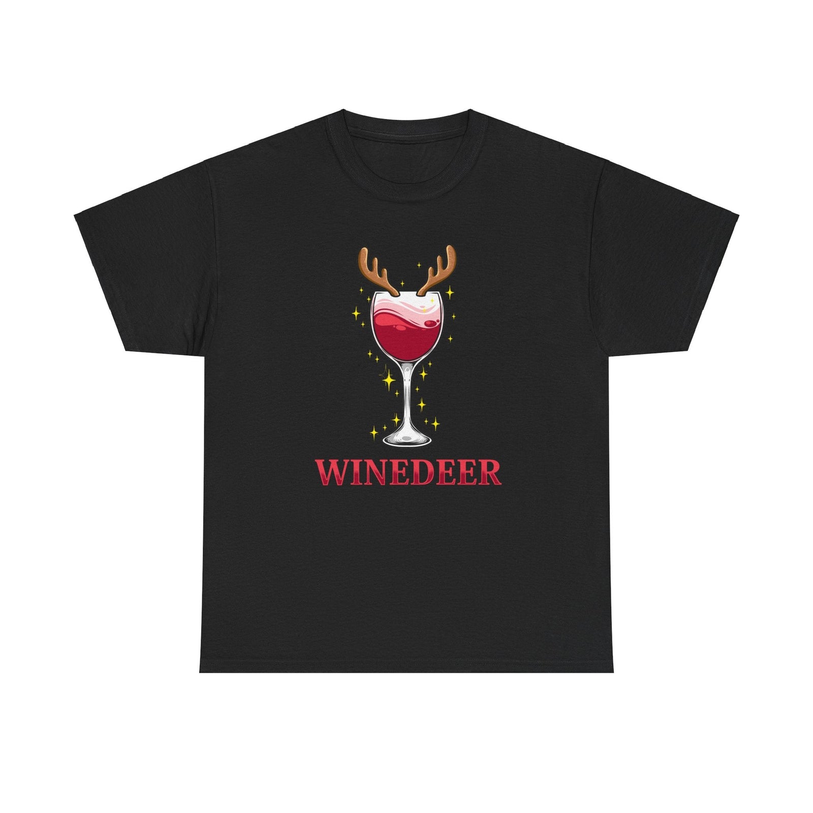 Wine Deer Black Unisex Tee (Unisex)