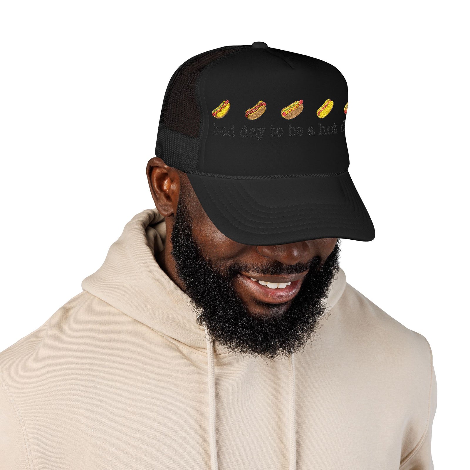 Bad Day to Be a Hot Dog Trucker Hat | Black