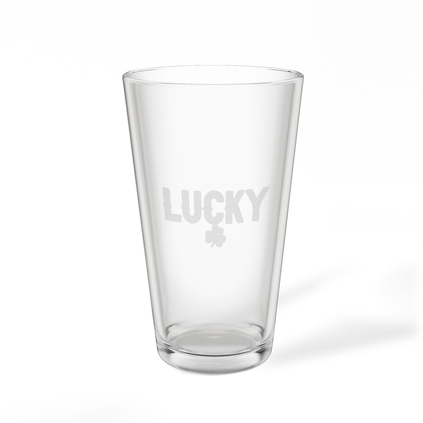 Engraved Pint Glass — "Lucky" 16oz