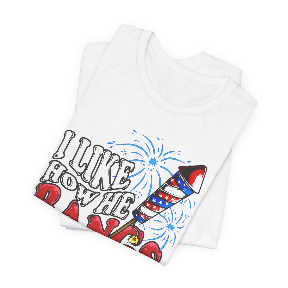 I Like How He Bangs White Deluxe Tee