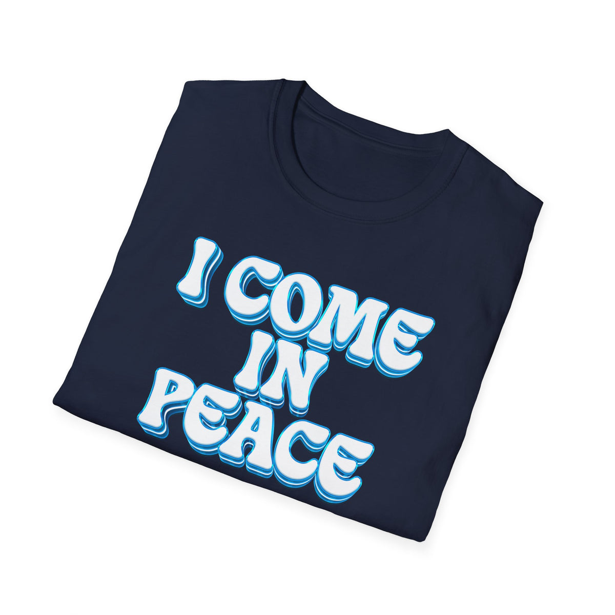 I Come In Peace | Deluxe Navy Tee