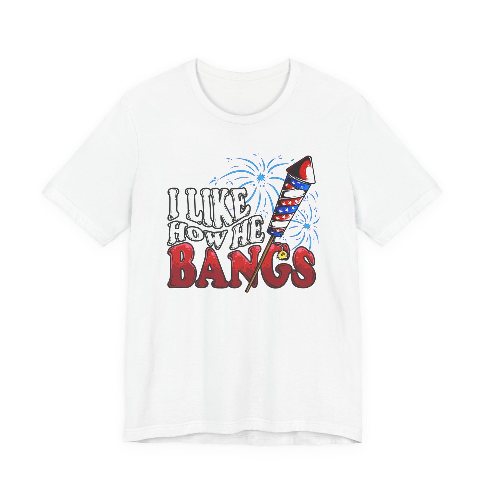 I Like How He Bangs White Deluxe Tee