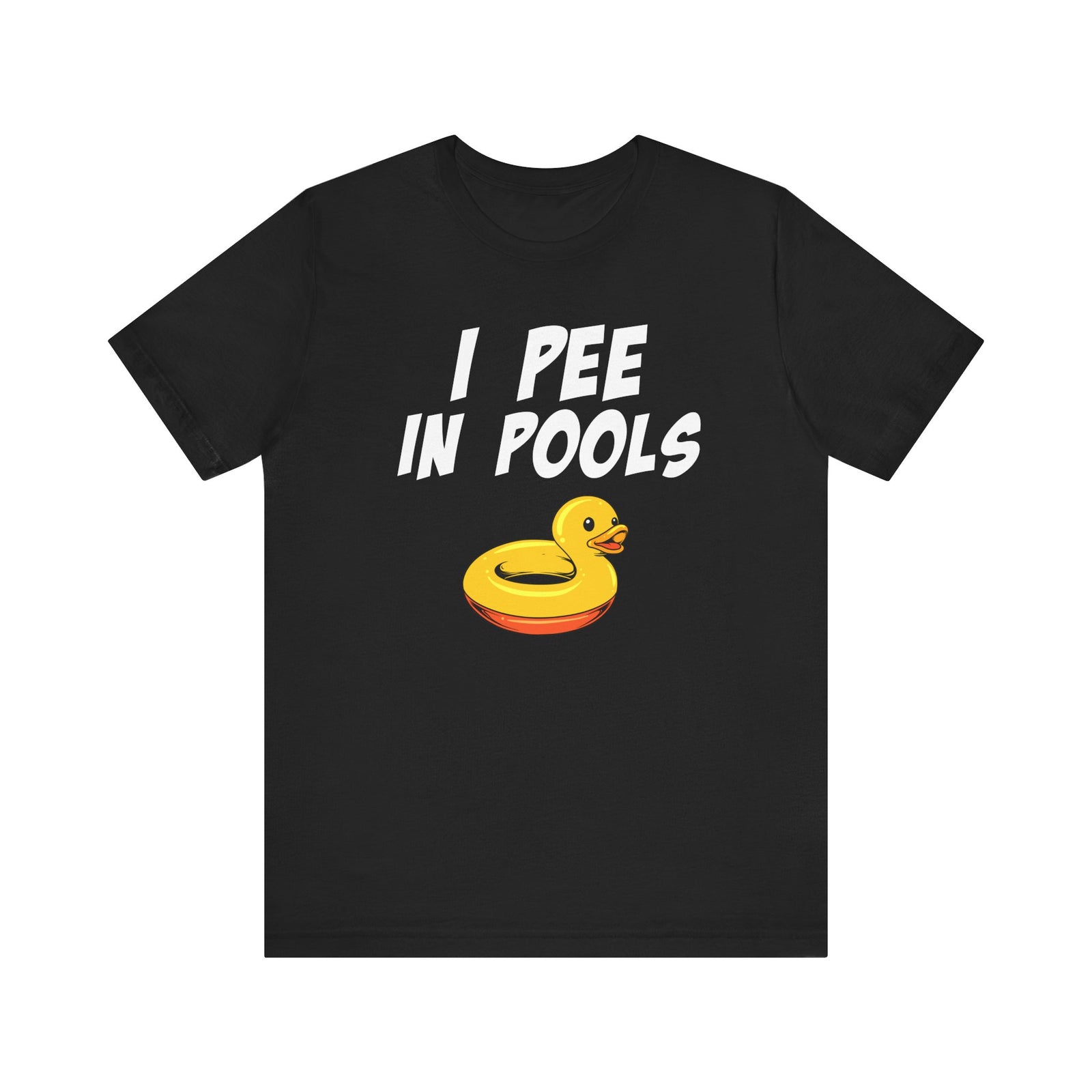 I Pee In Pools | Deluxe Black Tee