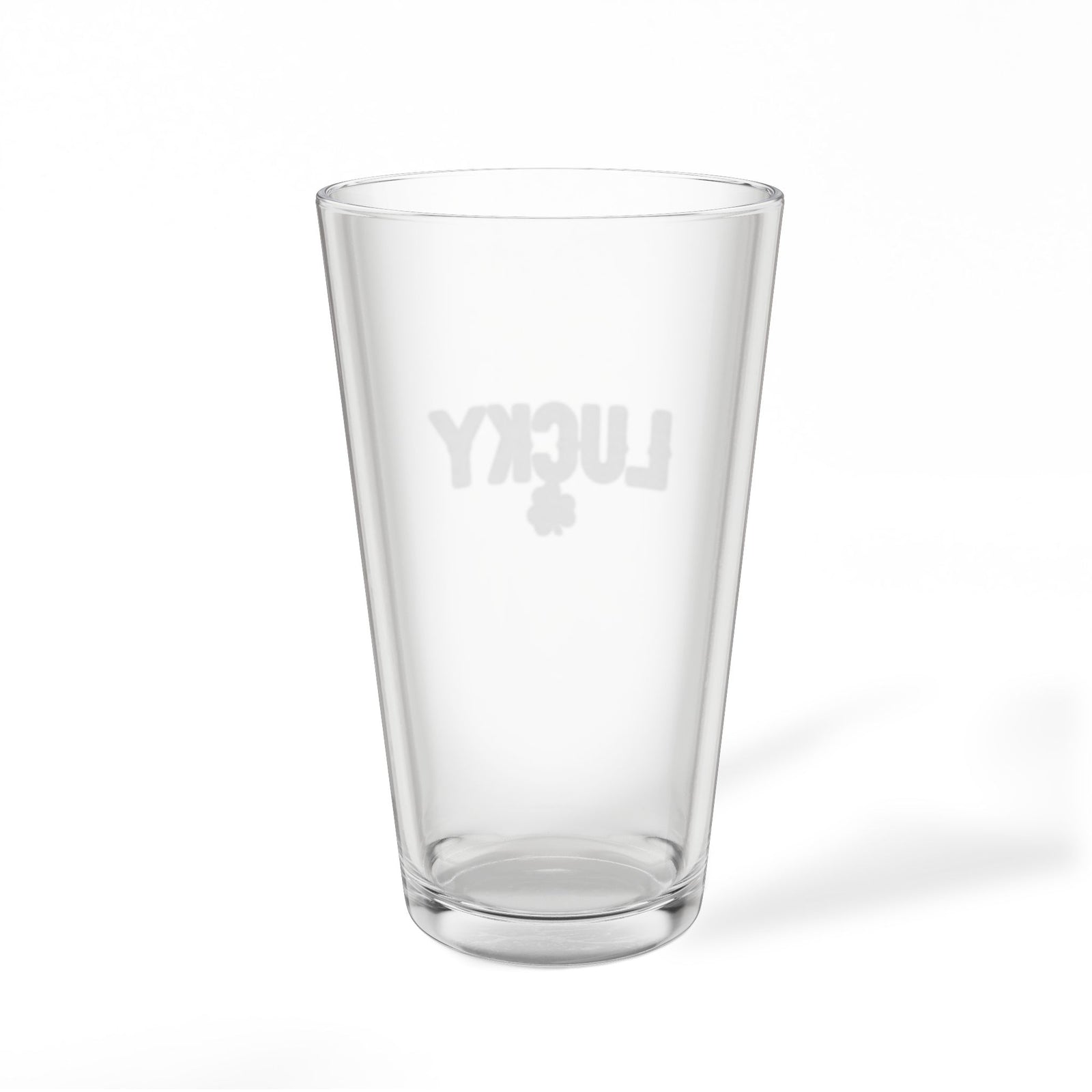 Engraved Pint Glass — "Lucky" 16oz