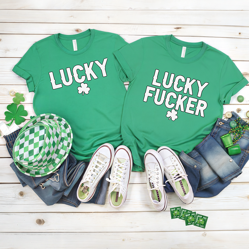 Lucky &amp; Lucky F Deluxe St Patrick's Day Shirts