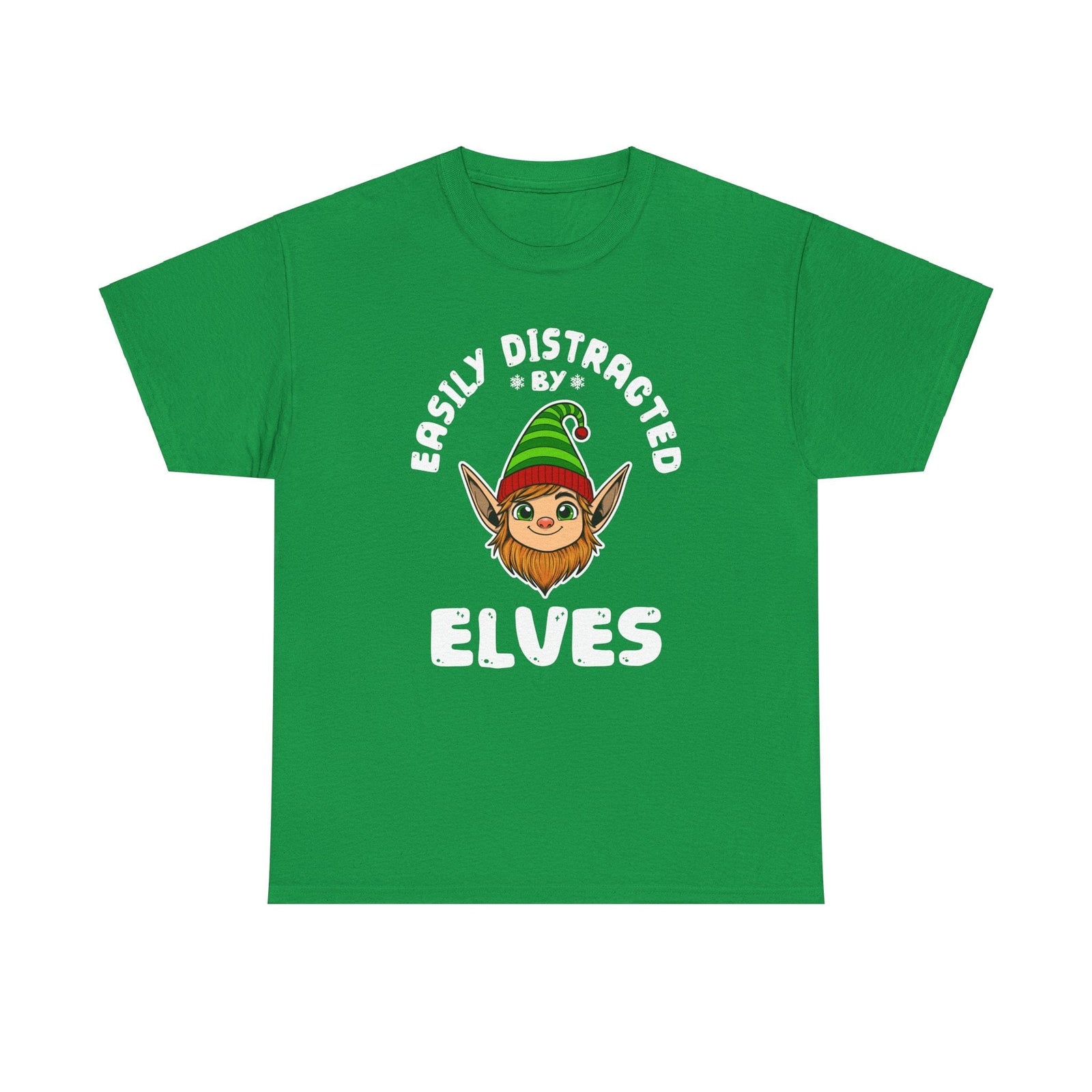 easily distracted by Elves Unisex Cotton Tee