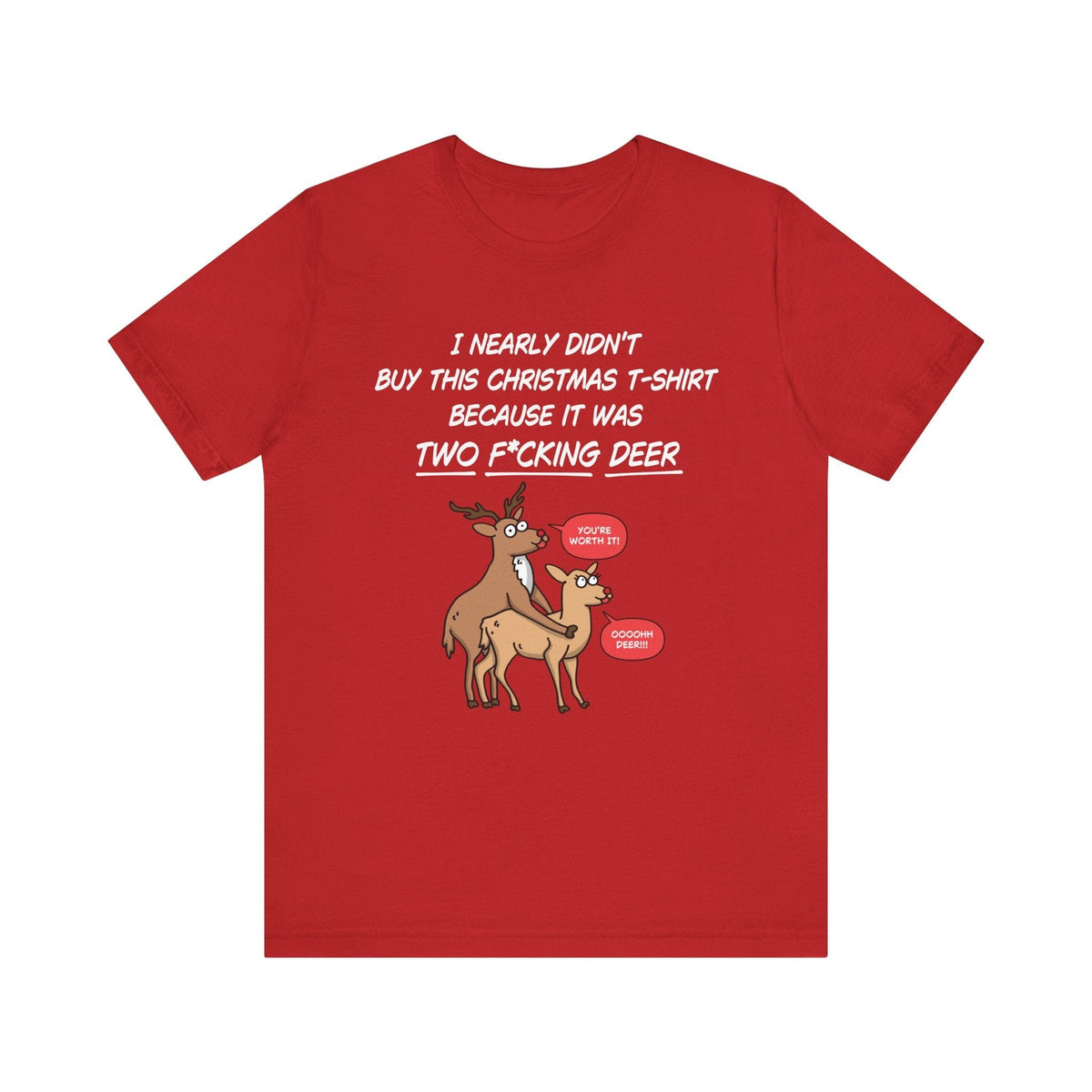 Funny Christmas Tee - Two Deer