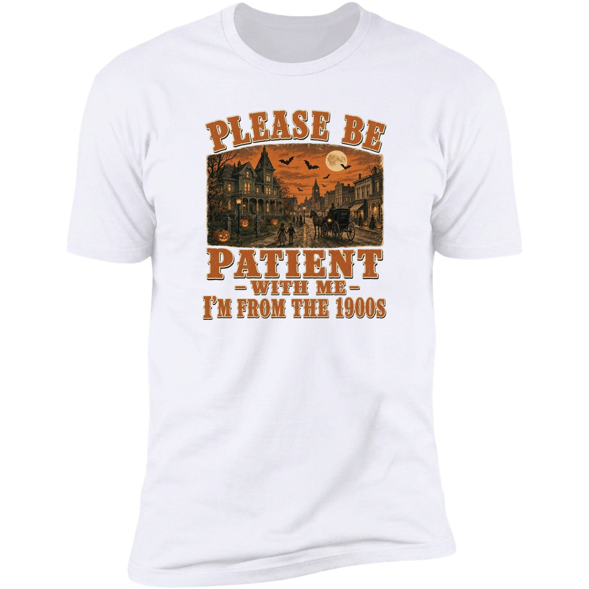 Please Be Patient Halloween tee in White