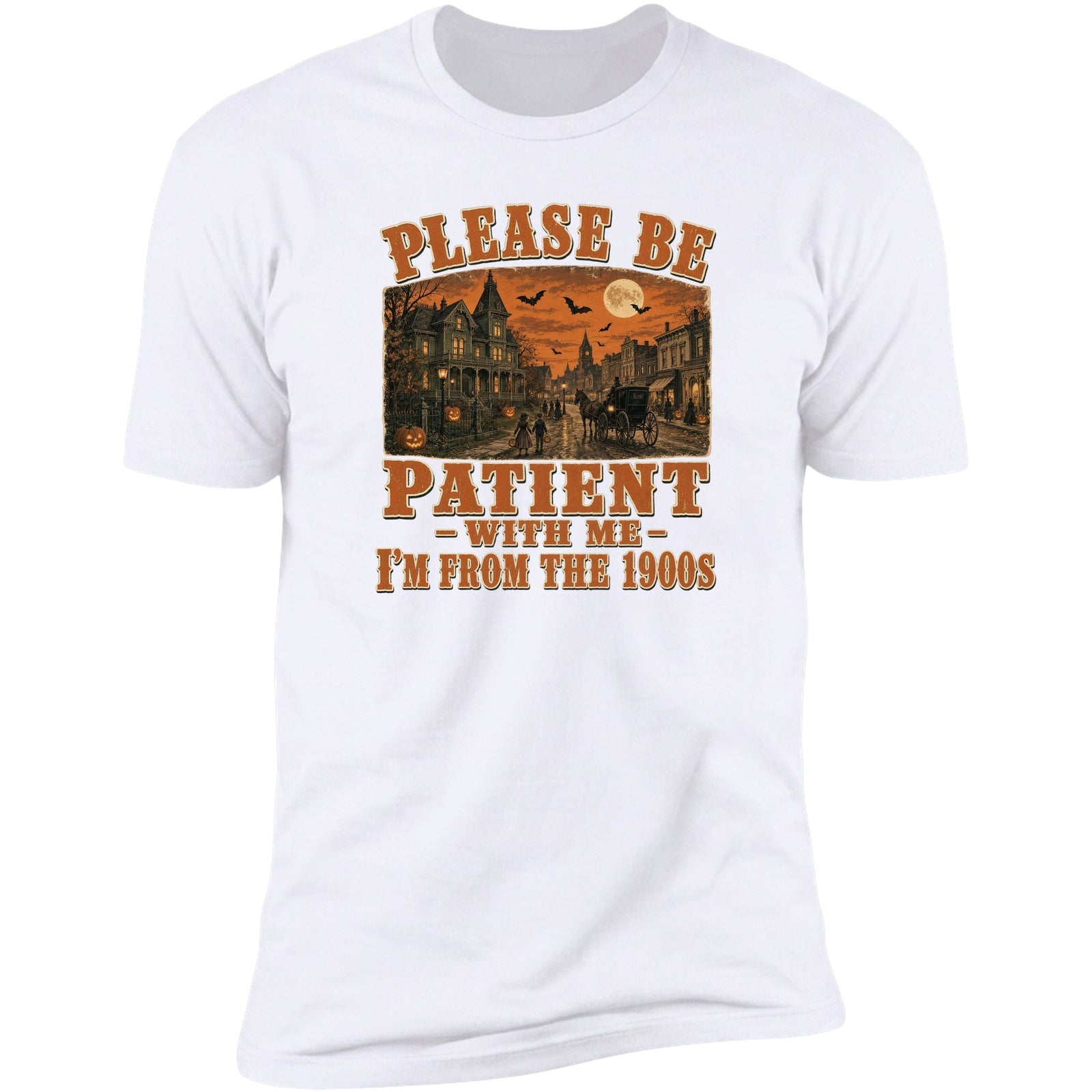 Please Be Patient Halloween tee in White