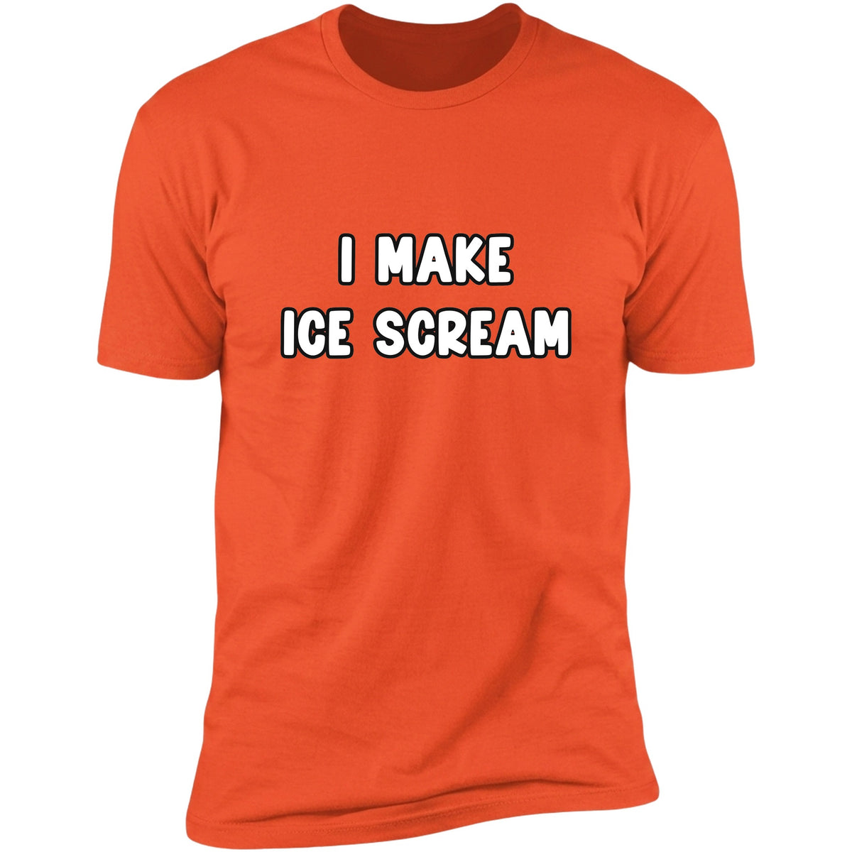 I Make Ice Scream tee in Orange