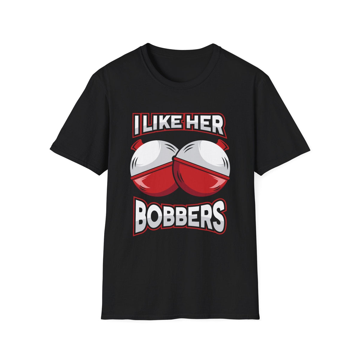 I Like Her Bobbers | Deluxe Black Tee
