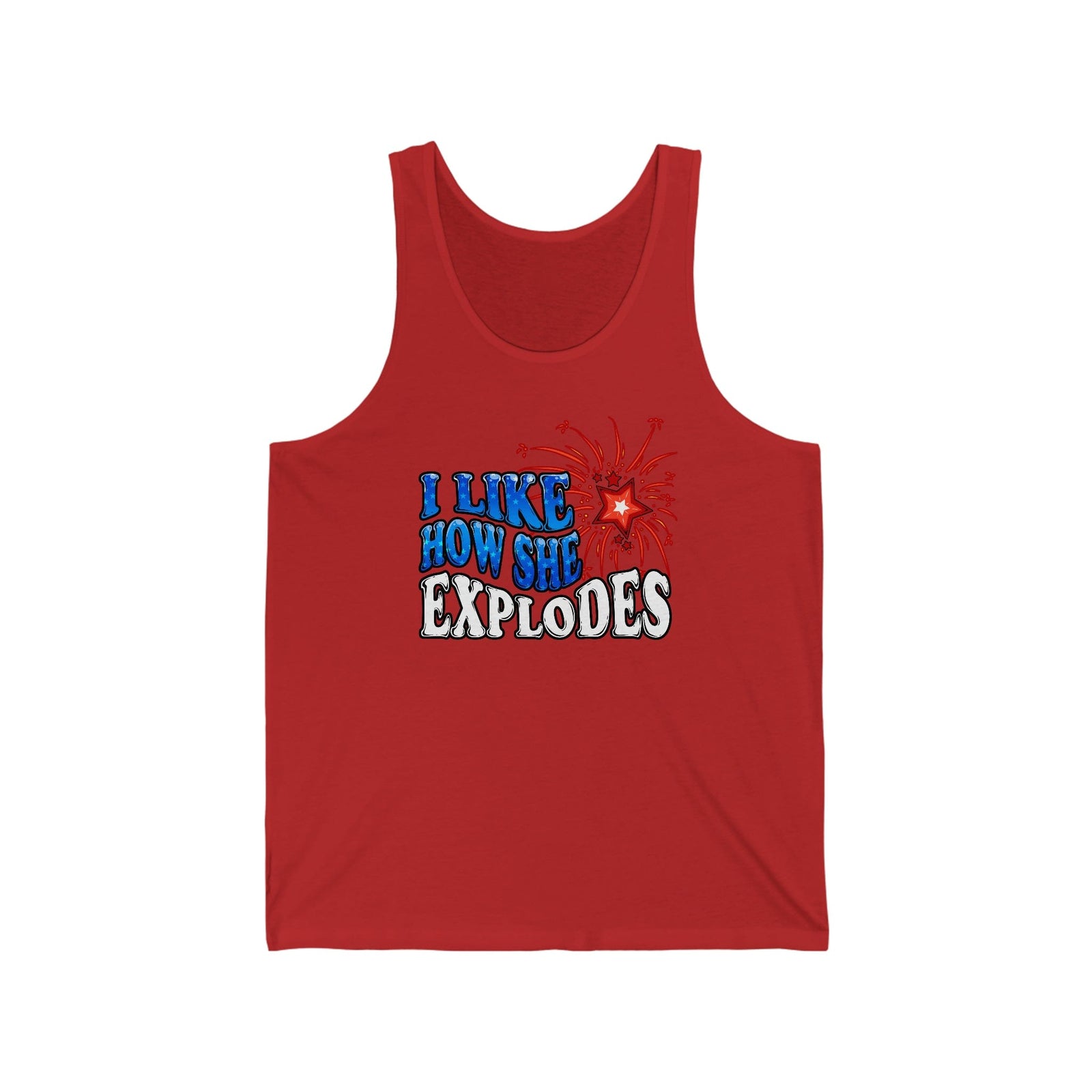 I Like How She Explodes Unisex Jersey Tank