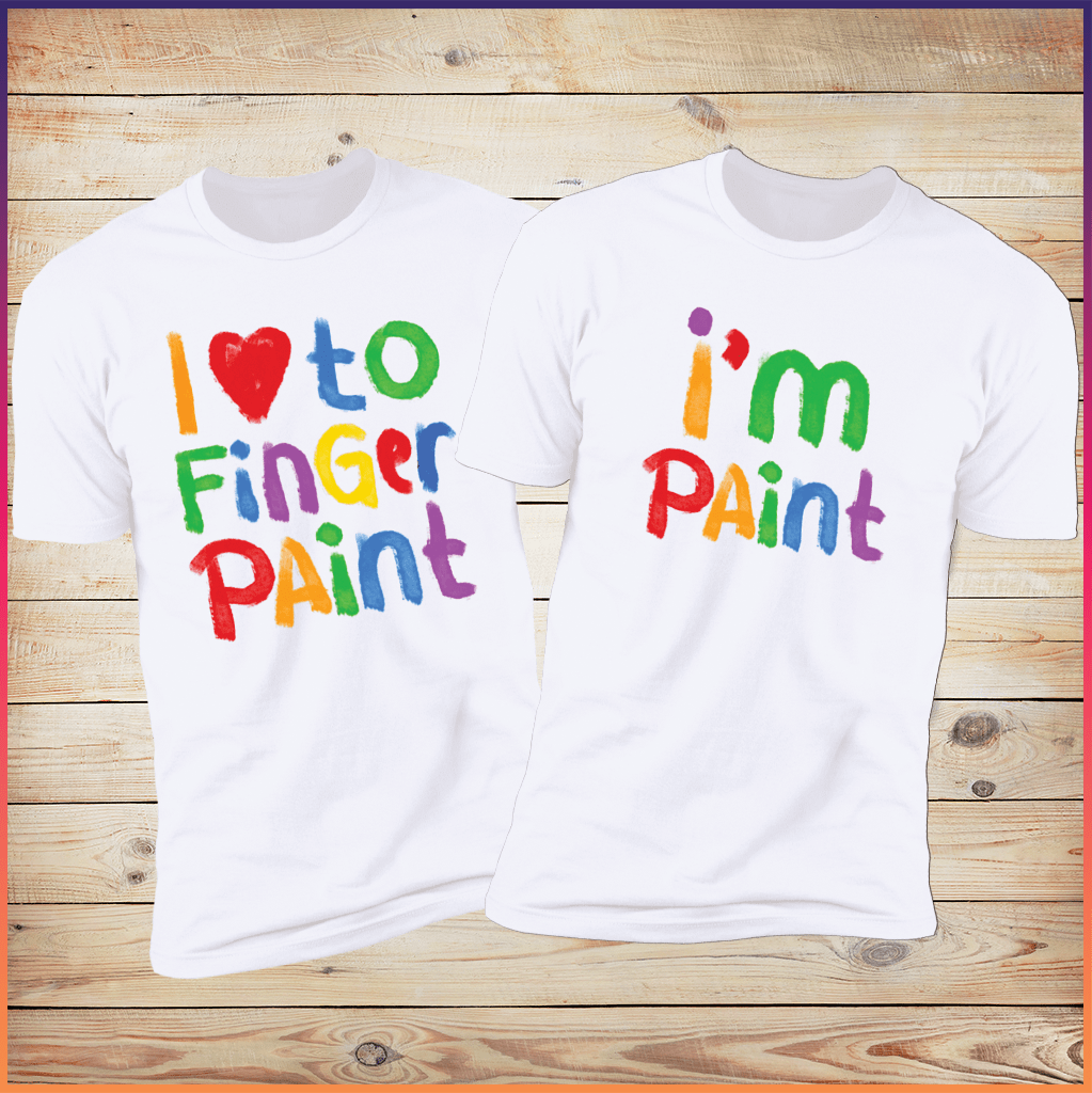 I Like To Finger Paint & I'm Paint Couples Tees Bundle