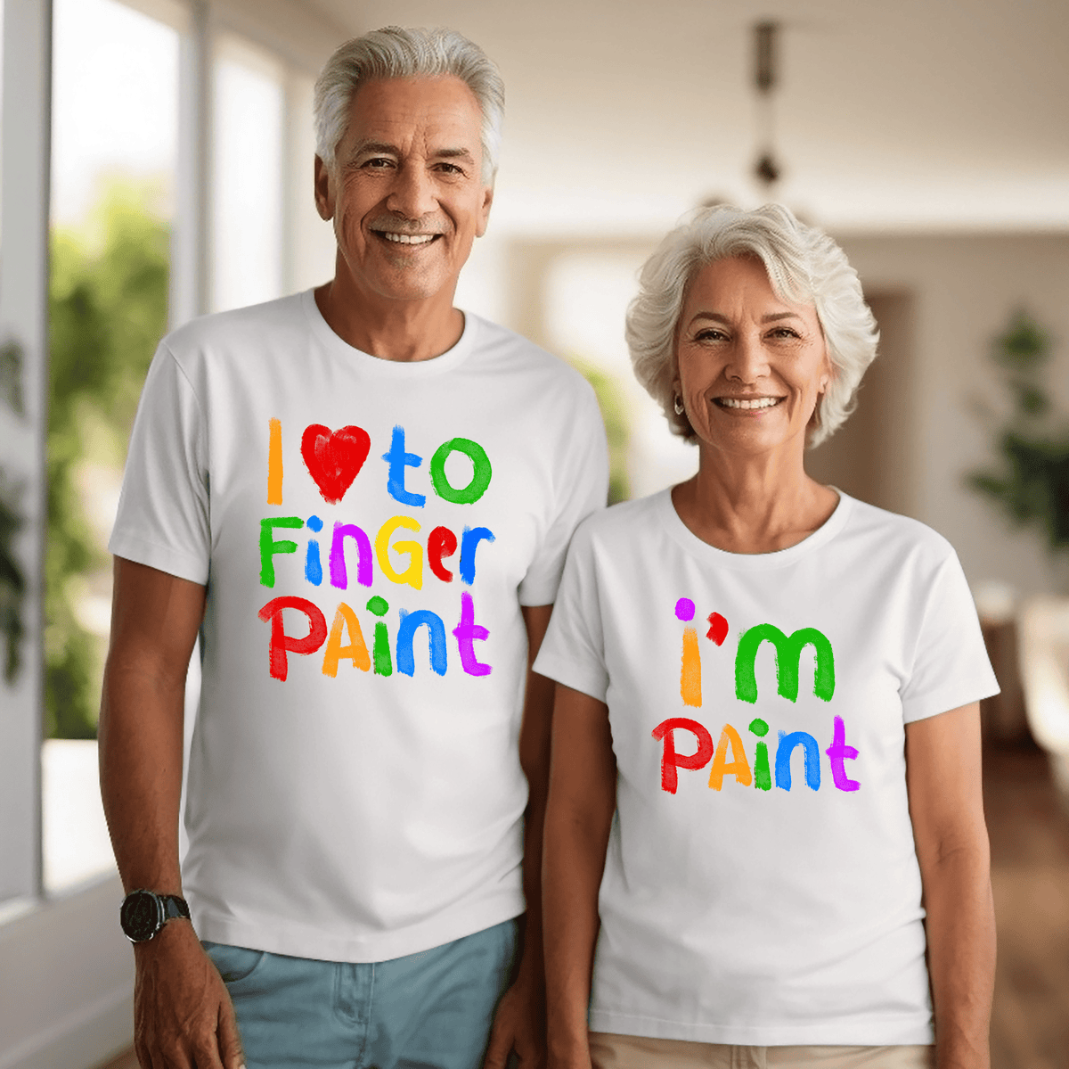 I Like To Finger Paint & I'm Paint Couples Tees Bundle