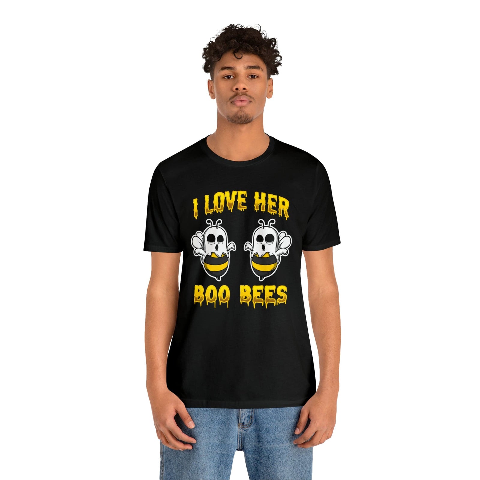 I Love Her Boobies | Deluxe Black Tee
