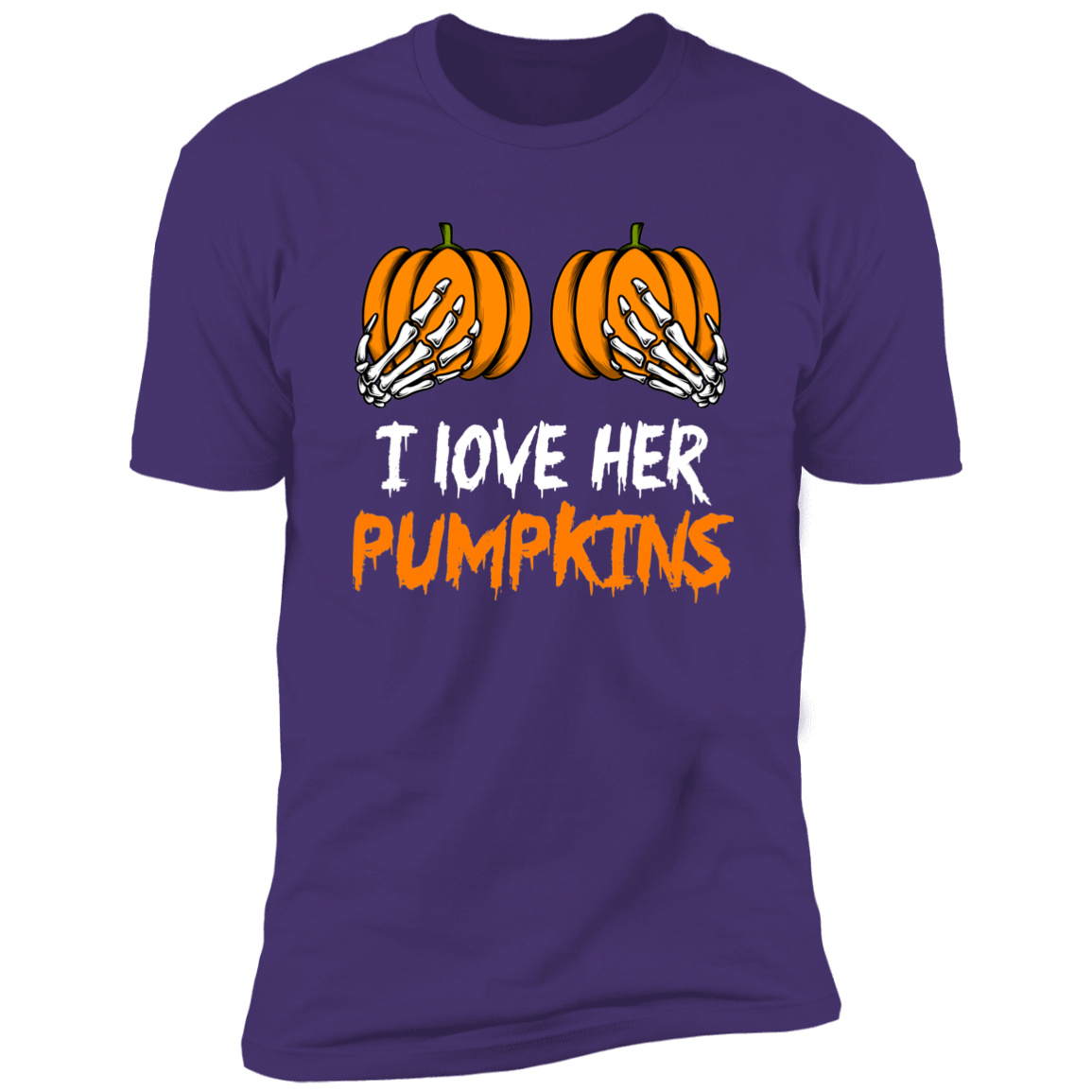 I Love His Broomstick &amp; I Love her Pumpkins Deluxe Purple Tees