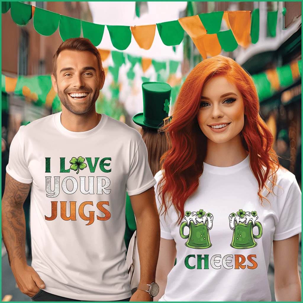 I Love Your Jugs &amp; Cheers White Tees Bundle
