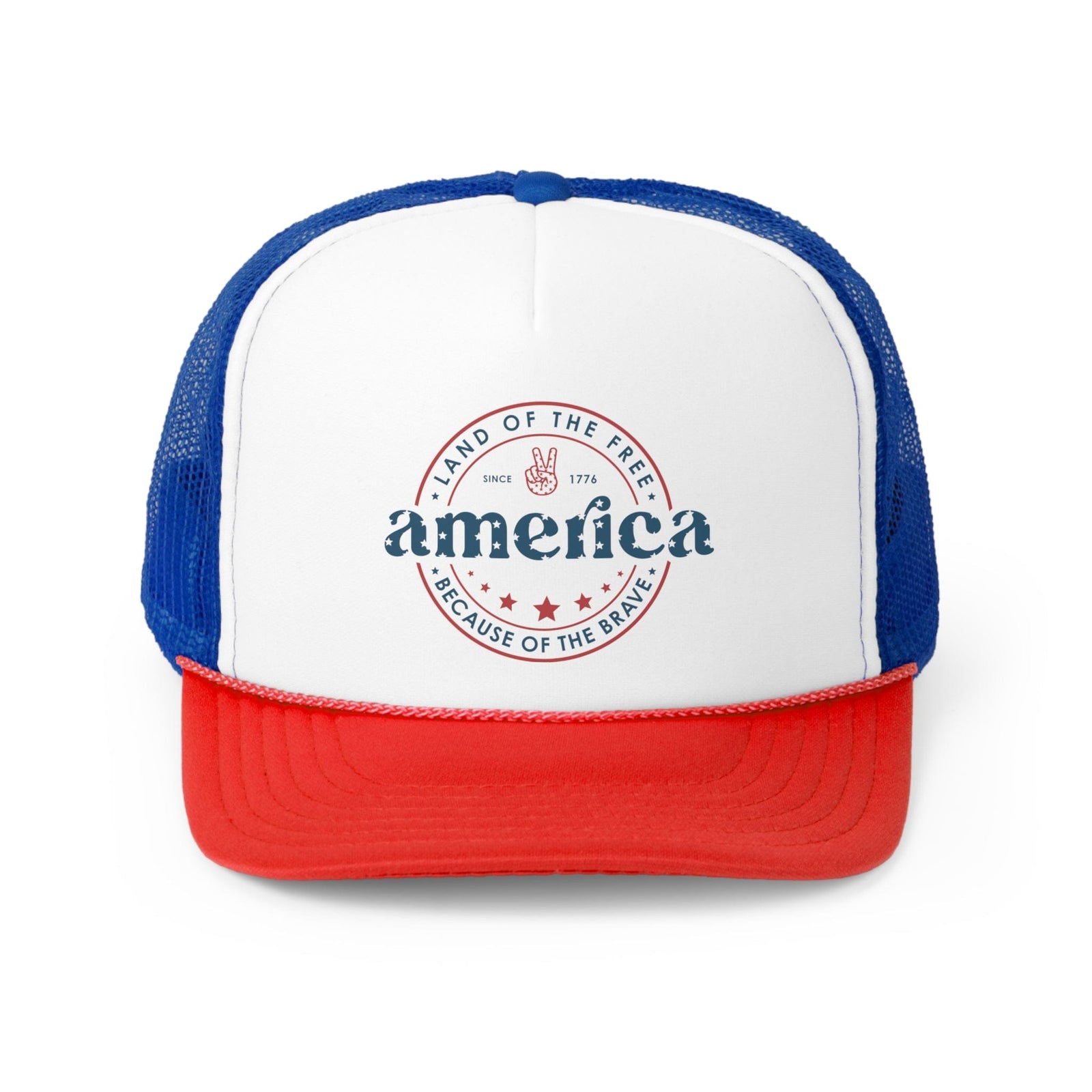 Land of the free Because of the brave Trucker Cap