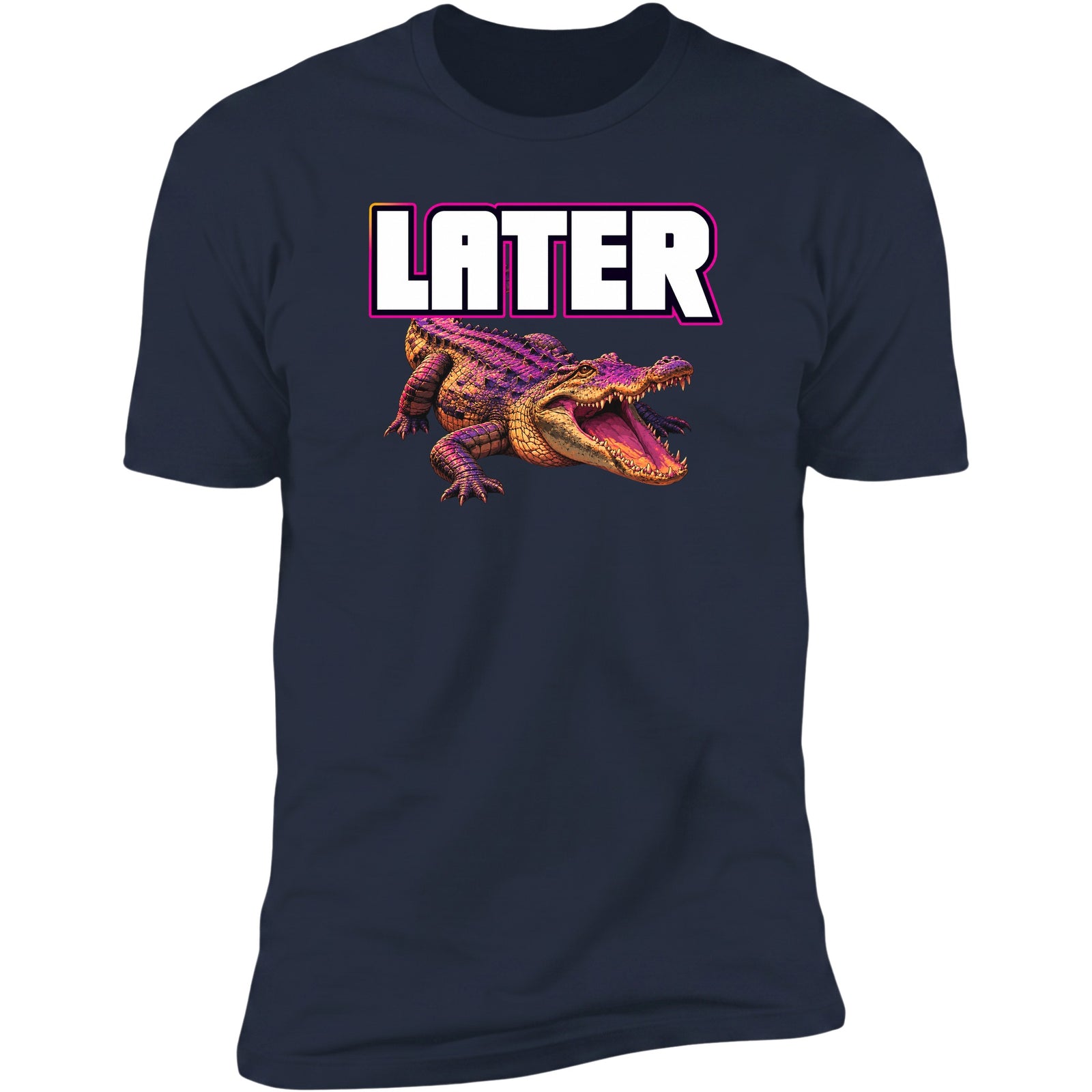 Later neon gator tee, Navy