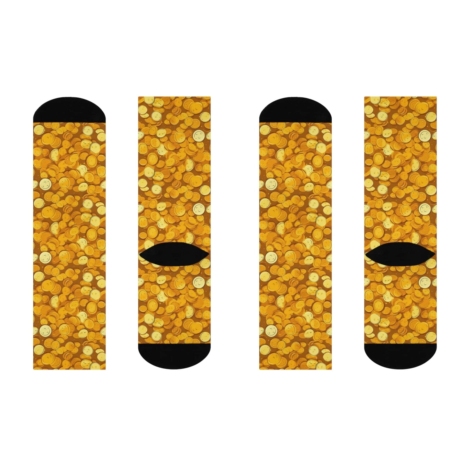 Lucky Gold Coins Cushioned Crew Socks