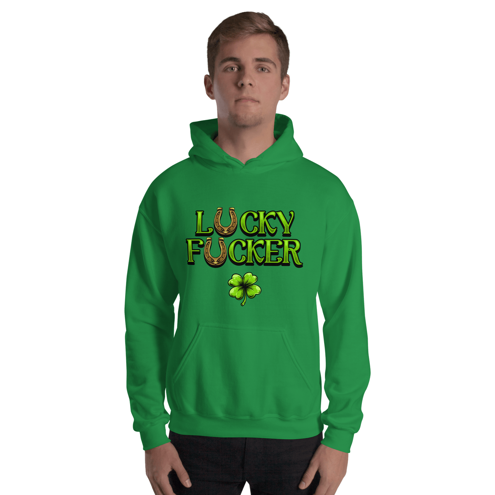 Lucky & lucky f*ucker st patricks day drinking hoodies