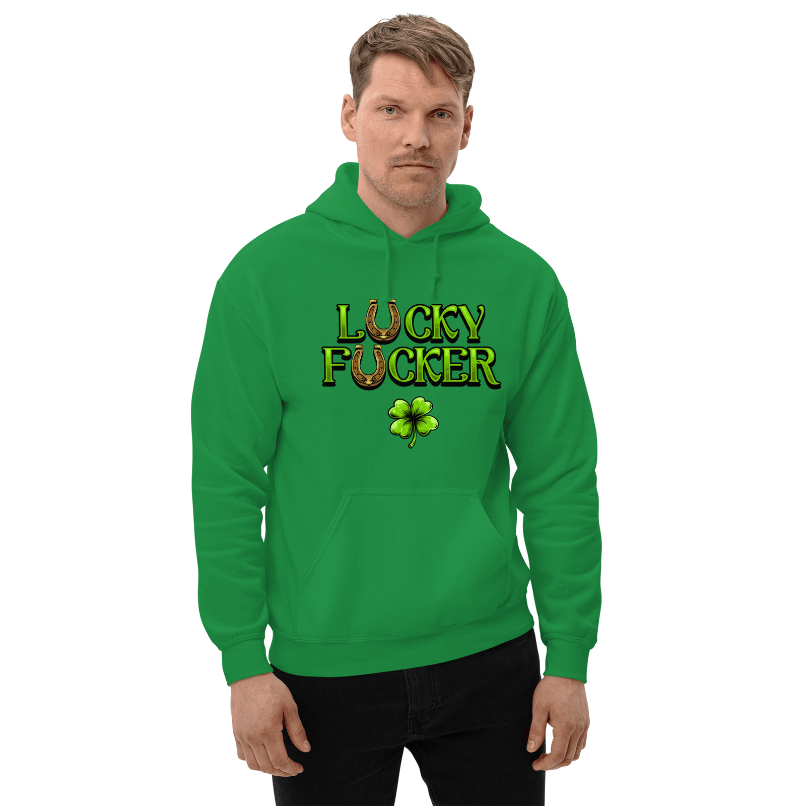 Lucky & lucky f*ucker st patricks day drinking hoodies