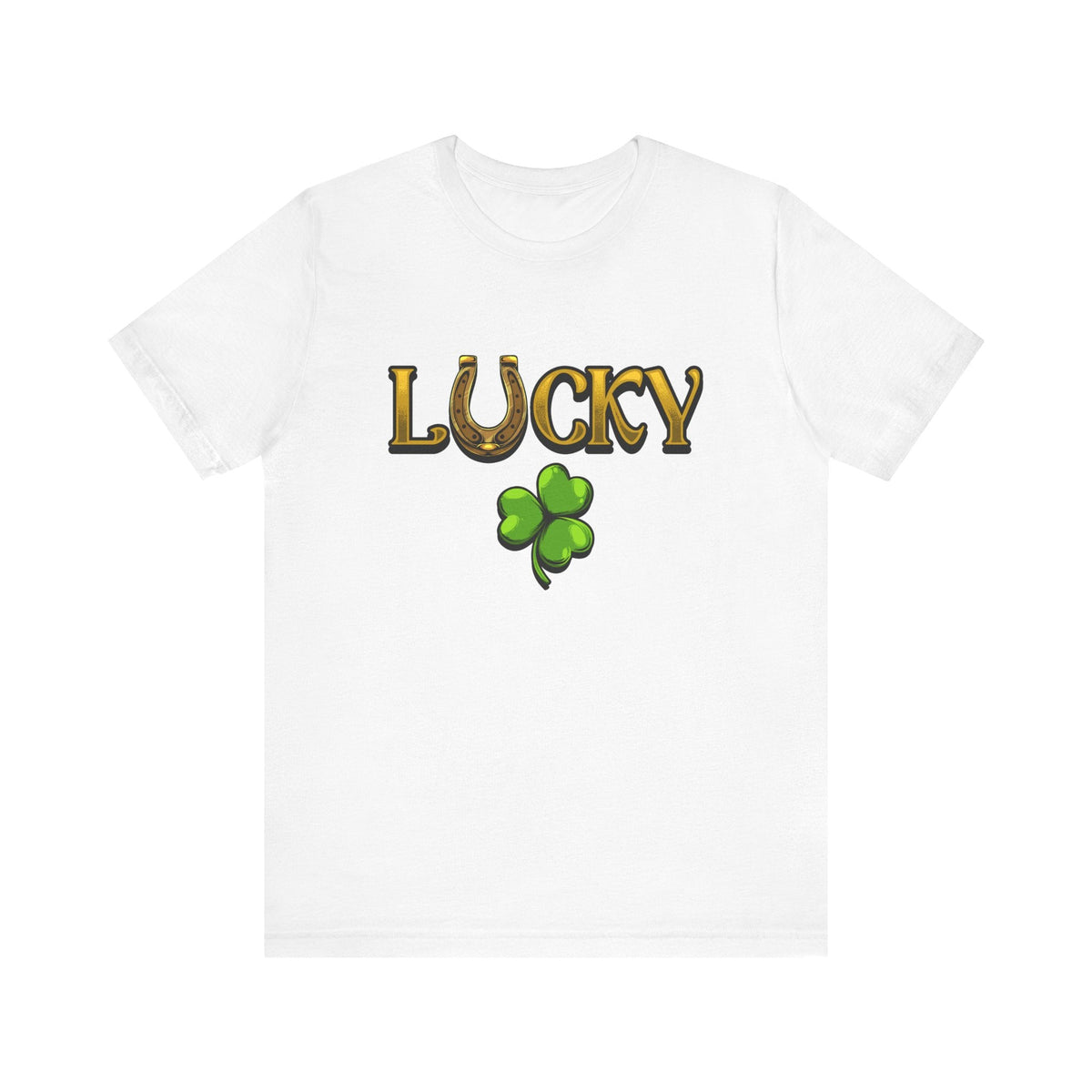 Lucky | White Deluxe St Patricks Day Tee