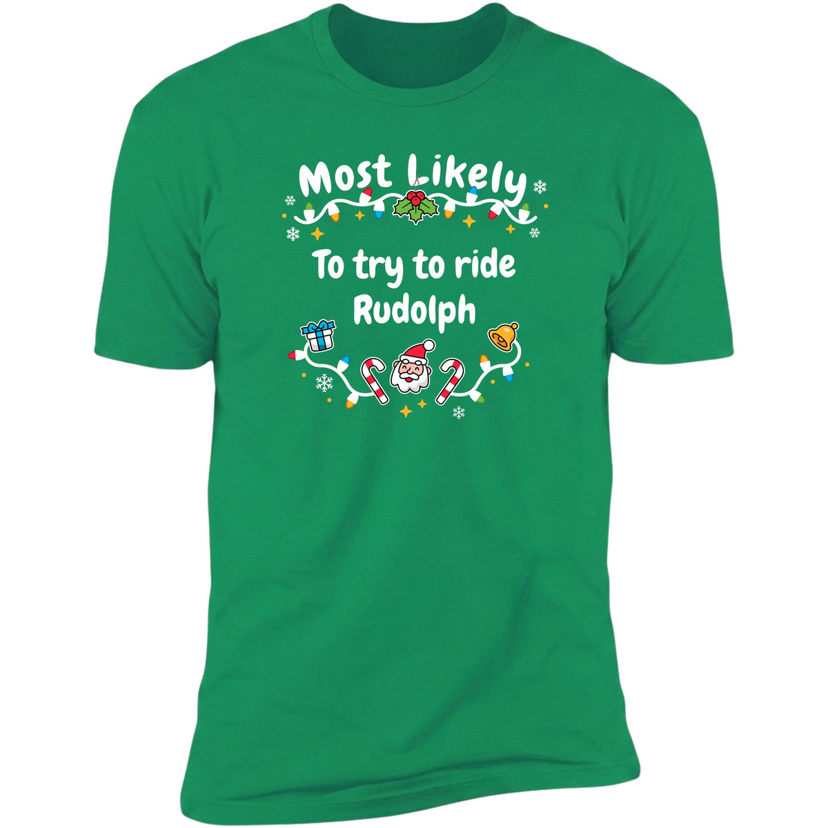 most-likely-to-try-to-ride-rudolph kelly green swatch