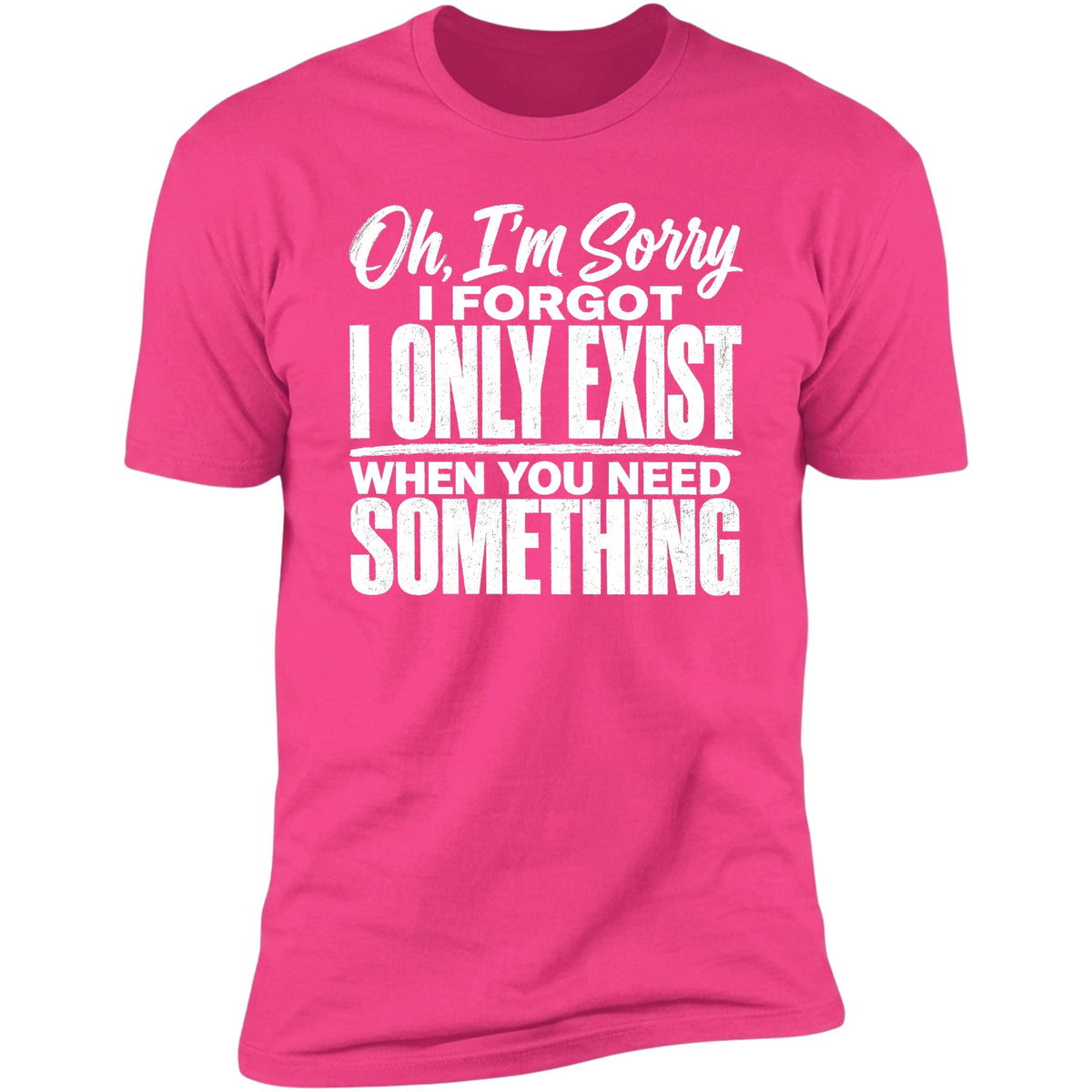 I Only Exist tee in Heliconia pink
