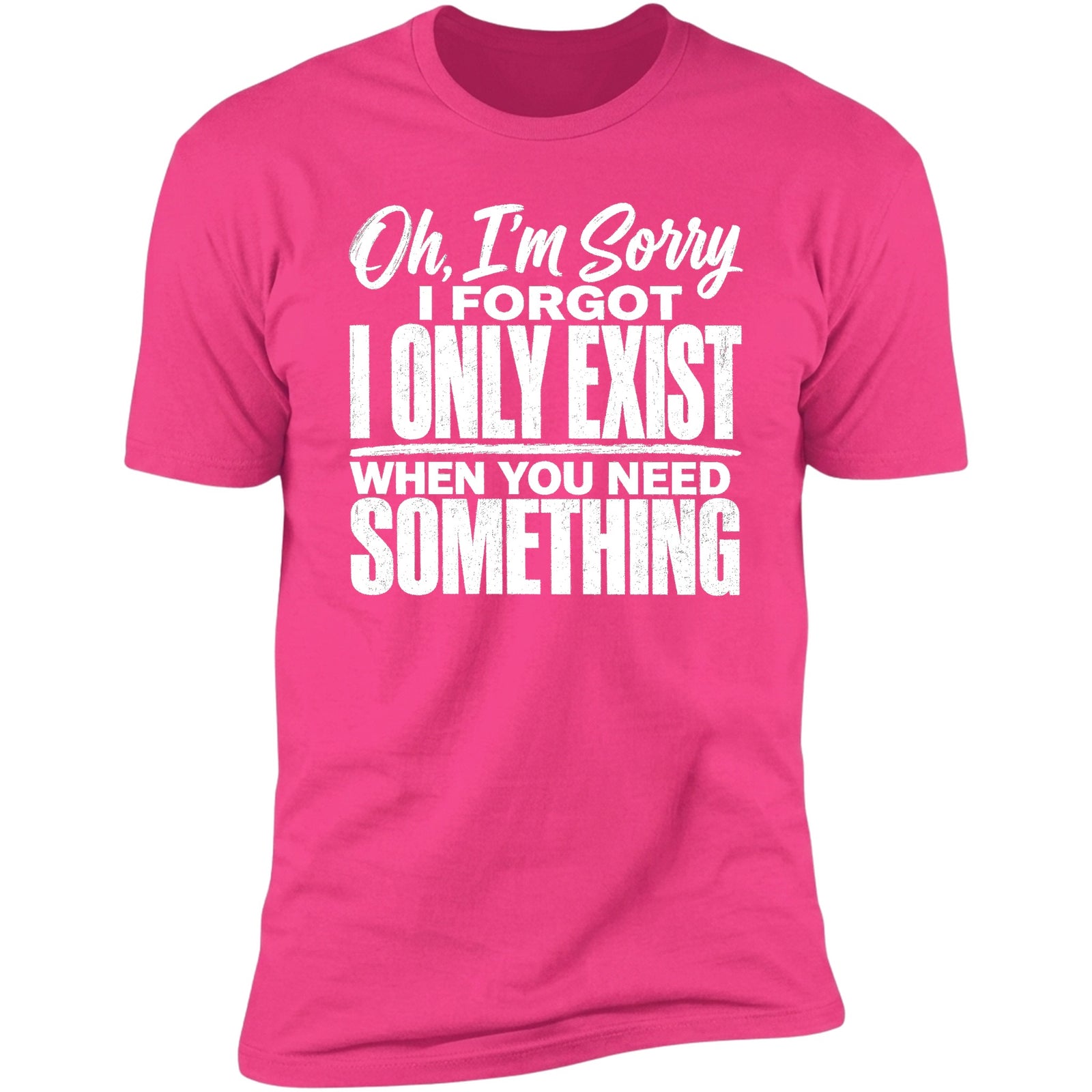 I Only Exist tee in Heliconia pink