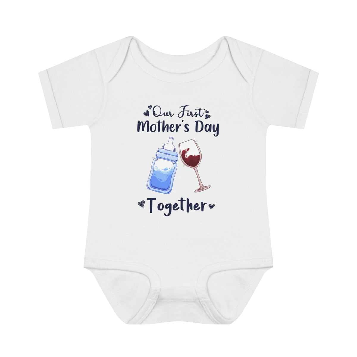 Our first mother's Day Together Infant Baby Rib Bodysuit