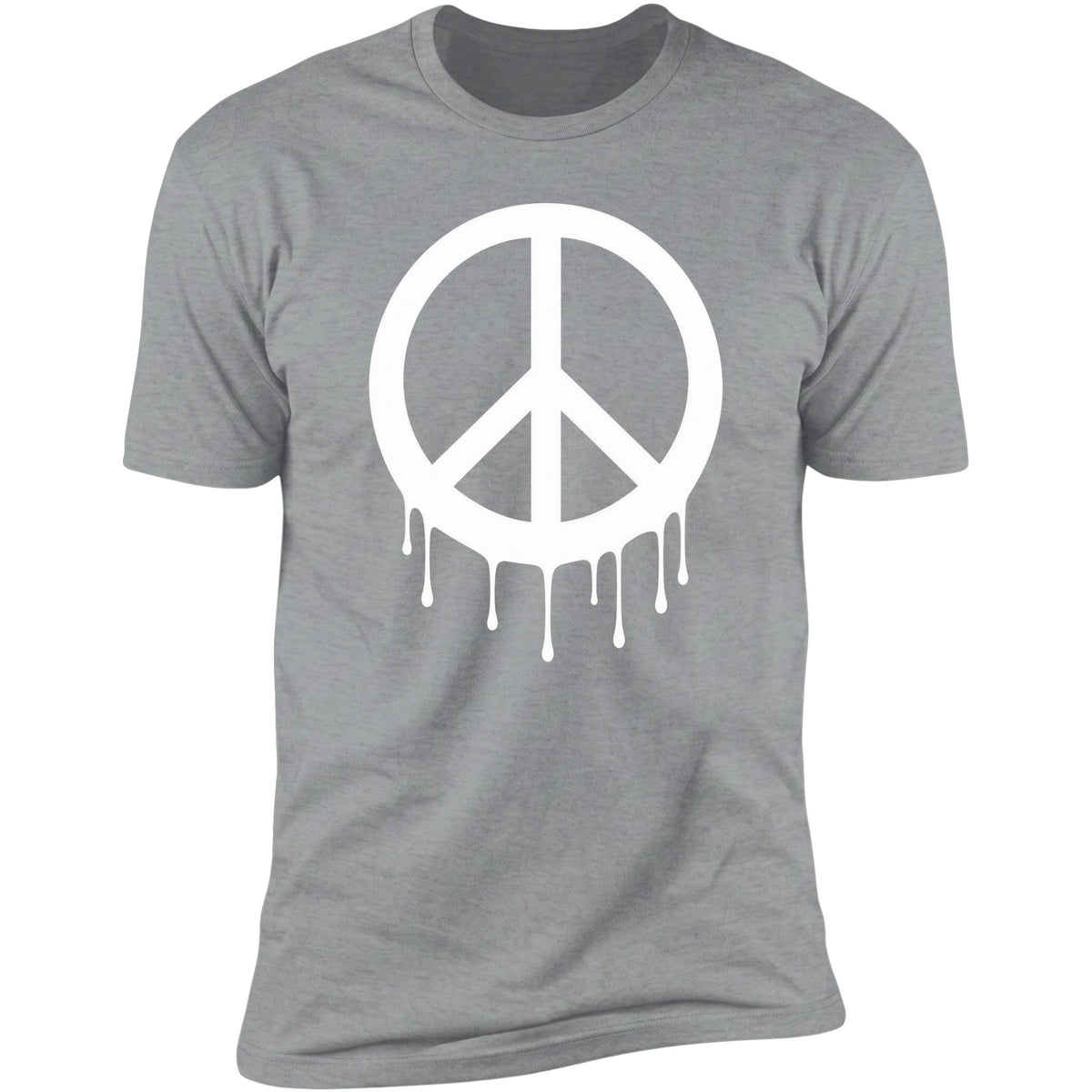 Peace Sign Drip Sport Grey tee front v2