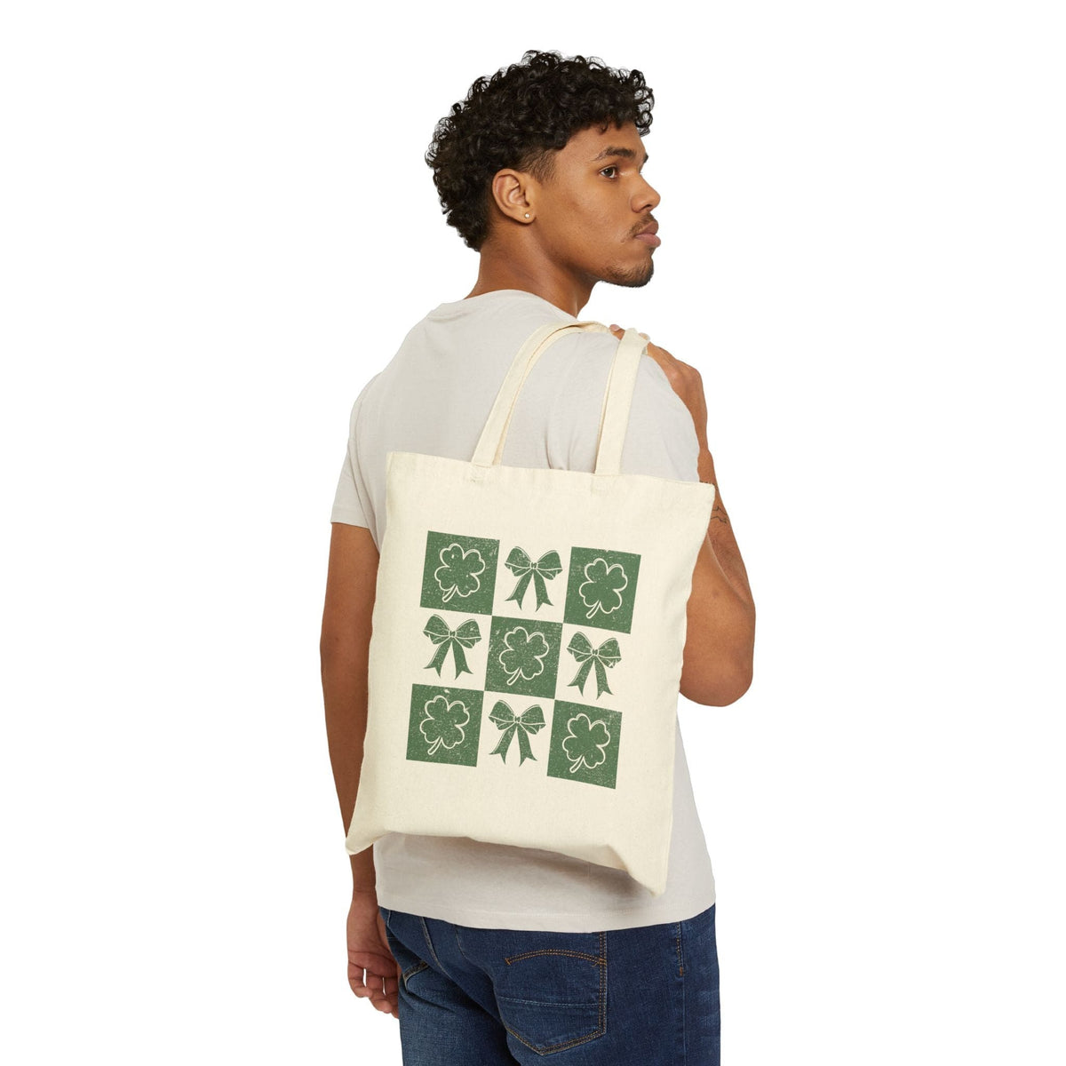 Retro Checkered Shamrock Tote: A Stylish St. Patrick’s Day Essential