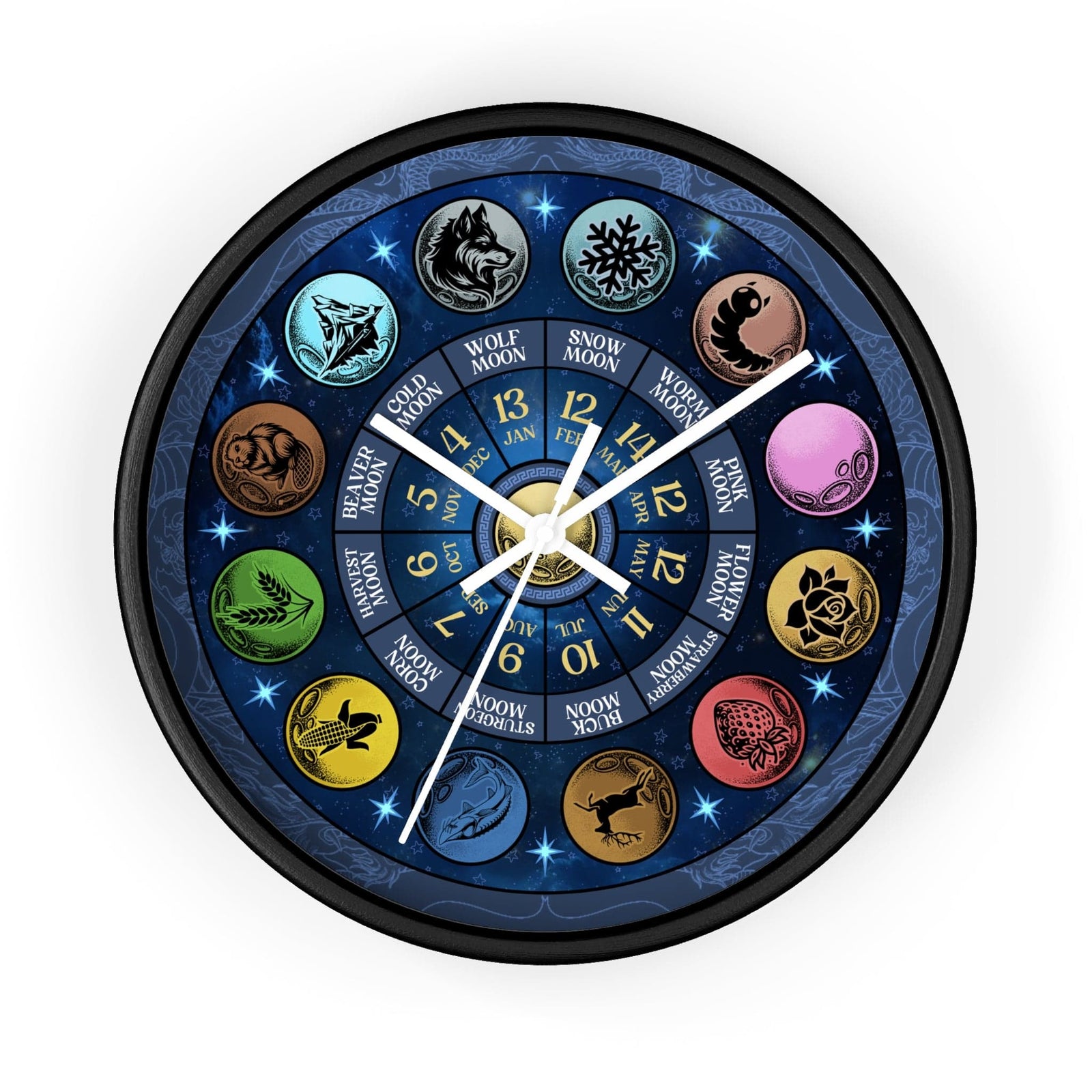 The Lunar Altar Wall Clock – Full Moons 2025