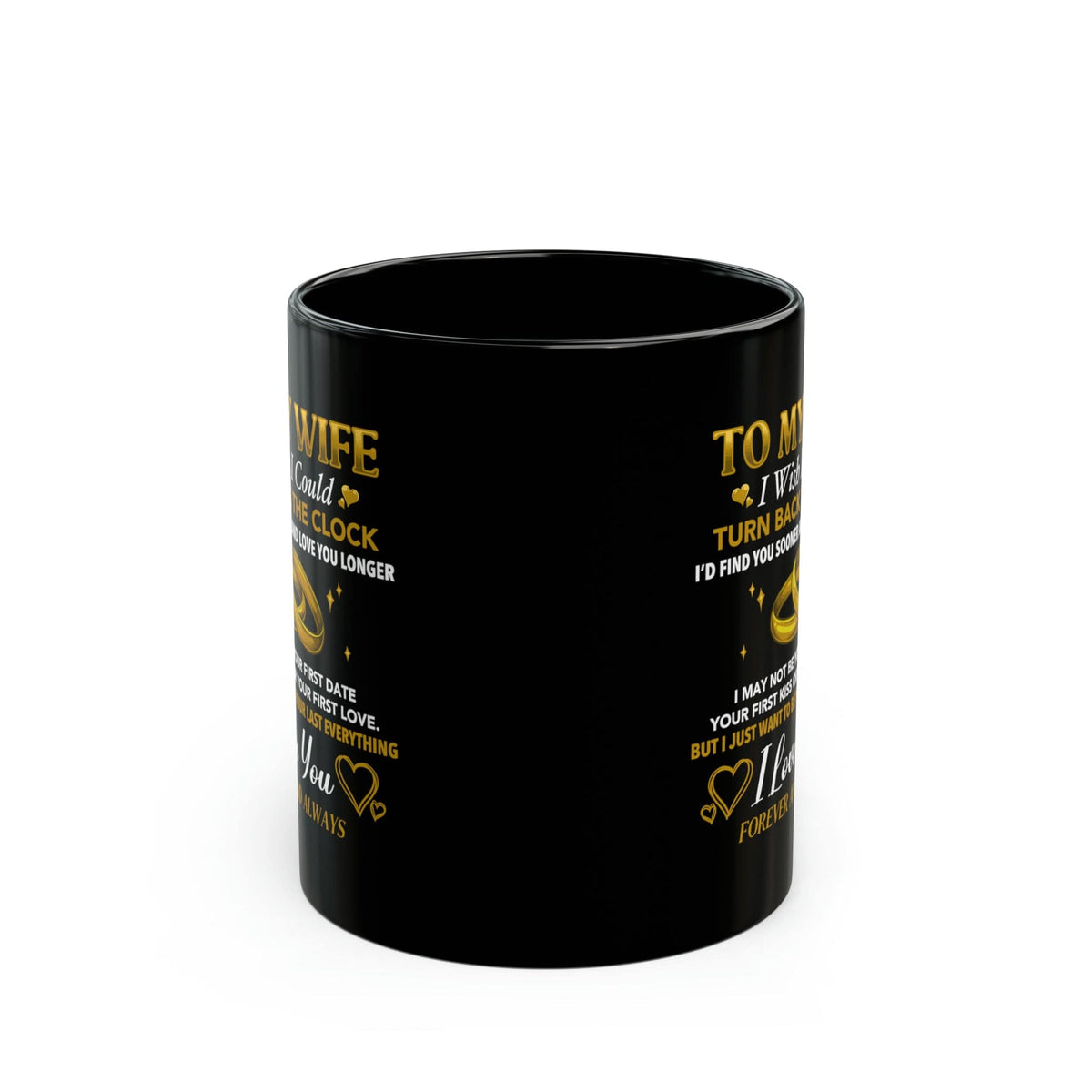 To My Wife Anniversary Black Mug 11oz