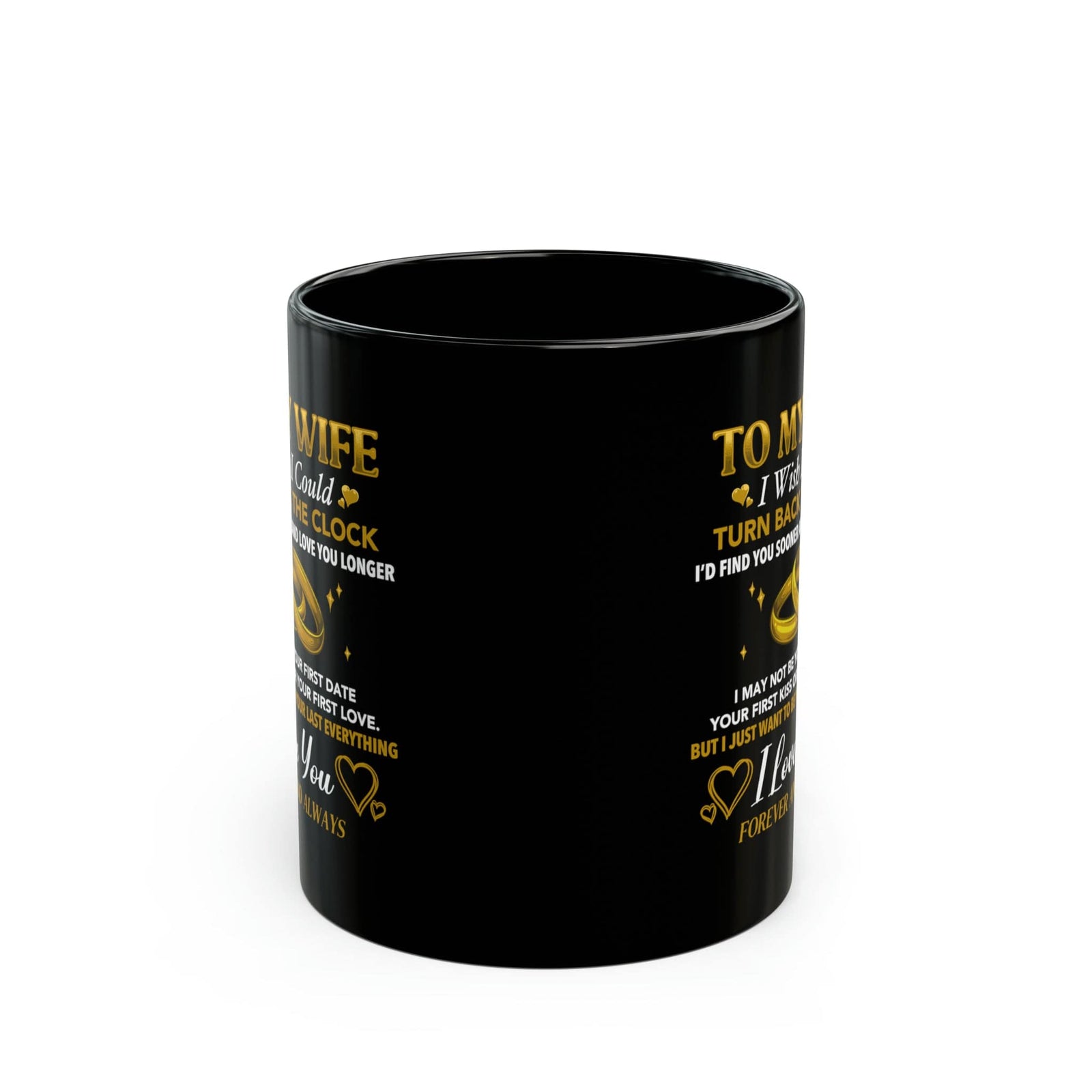 To My Wife Anniversary Black Mug 11oz