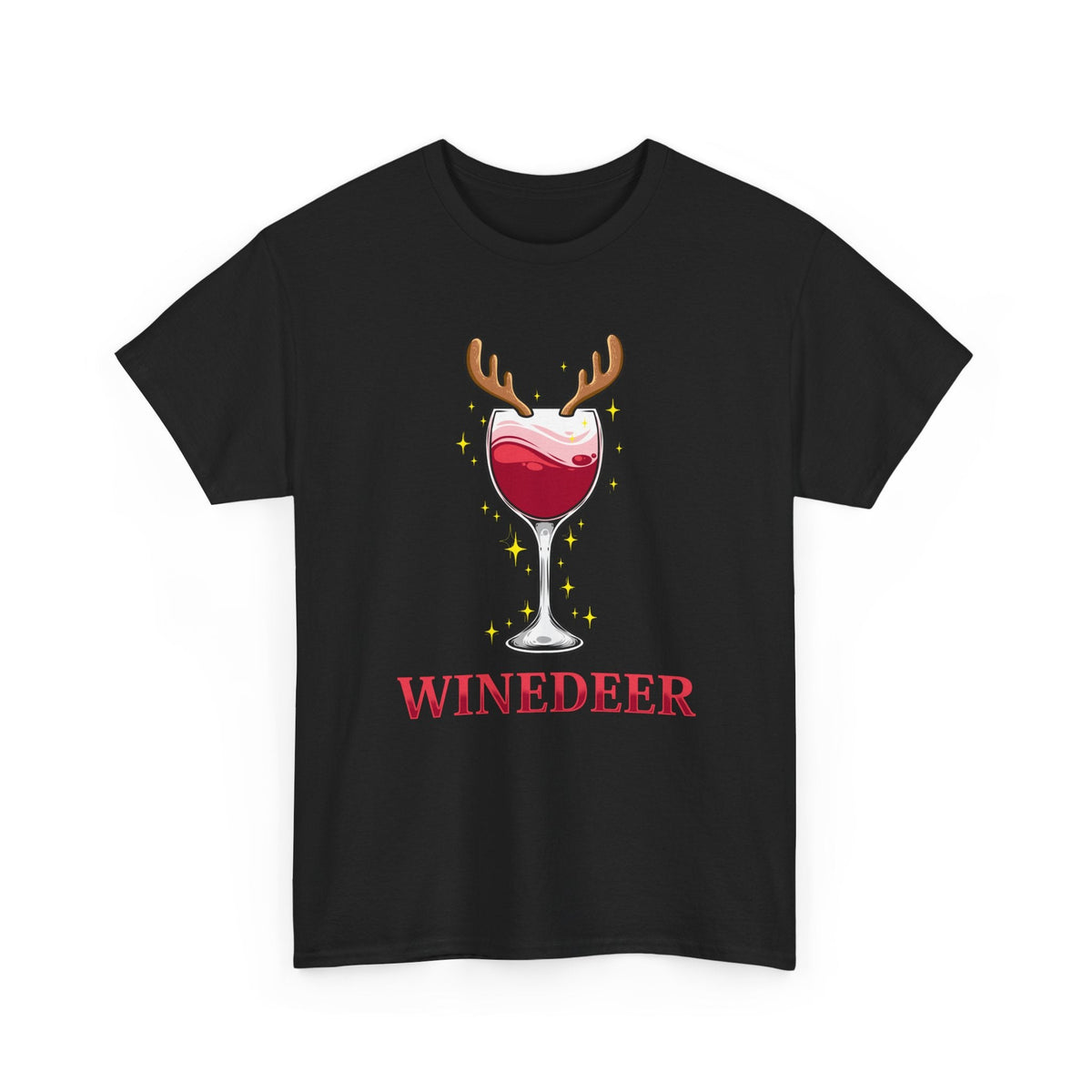 Wine Deer Black Unisex Tee (Unisex)