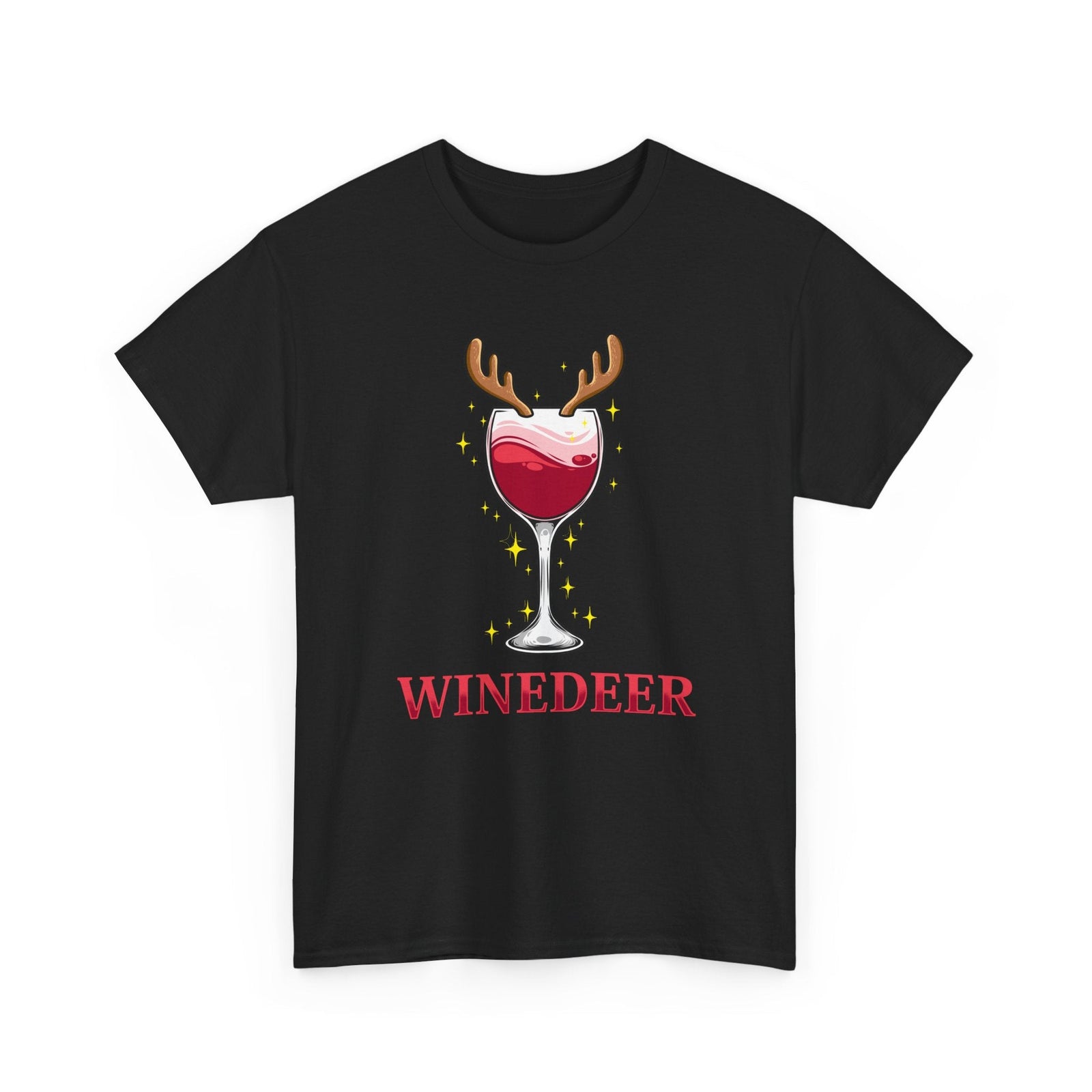 Wine Deer Black Unisex Tee (Unisex)